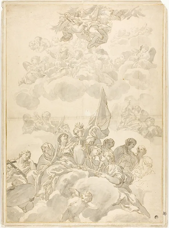 Glorification Of Saint Wall Art by After Ciro Ferri - High-Resolution Digital Print