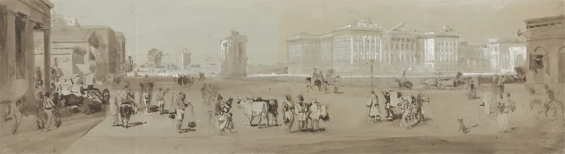 Government House From St Andrews Library Calcutta Wall Art by Sir Charles D'Oyly - High-Resolution Digital Print