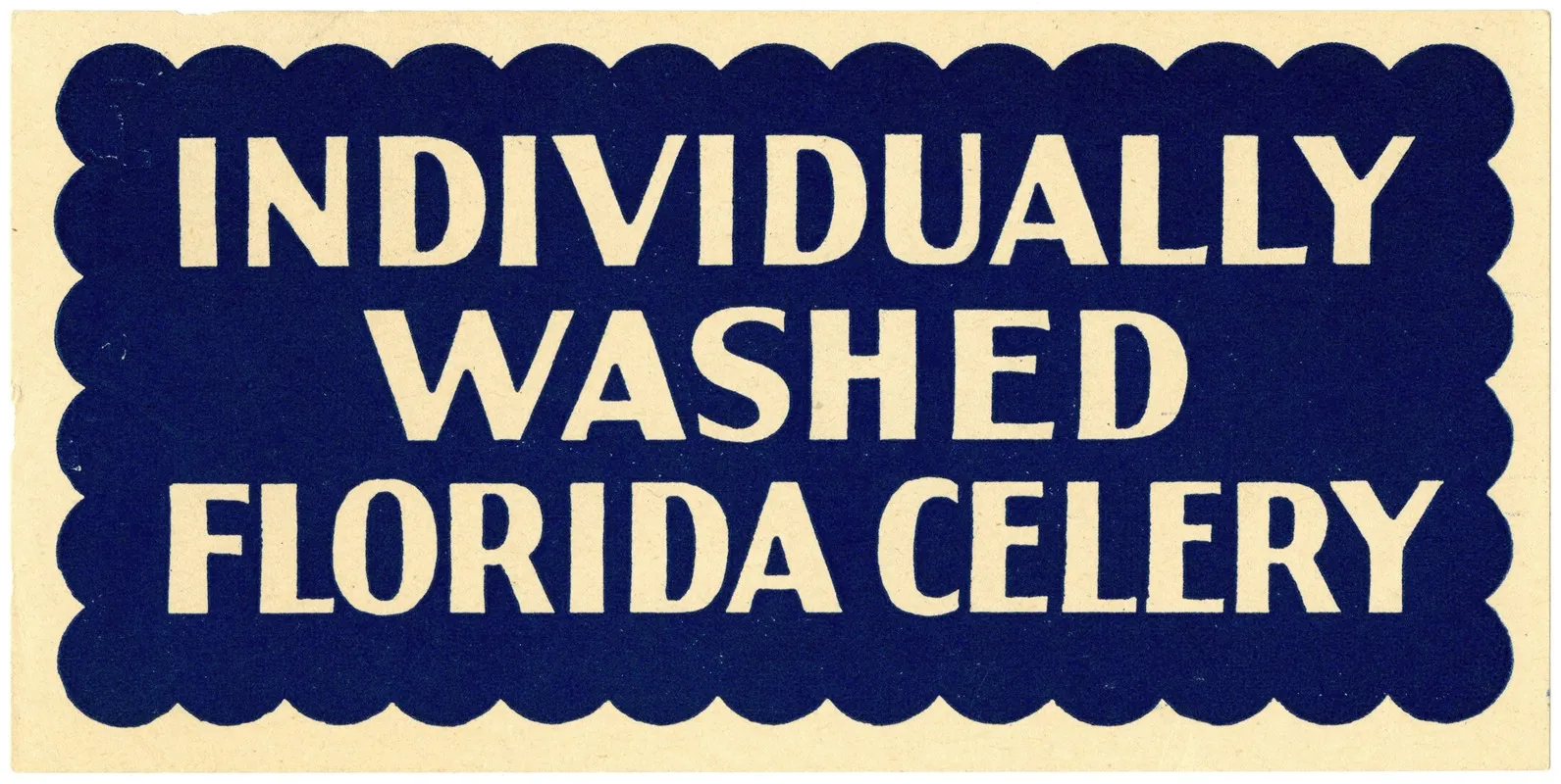 Individually Washed Florida Celery Label Wall Art by Anonymous - High-Resolution Digital Print