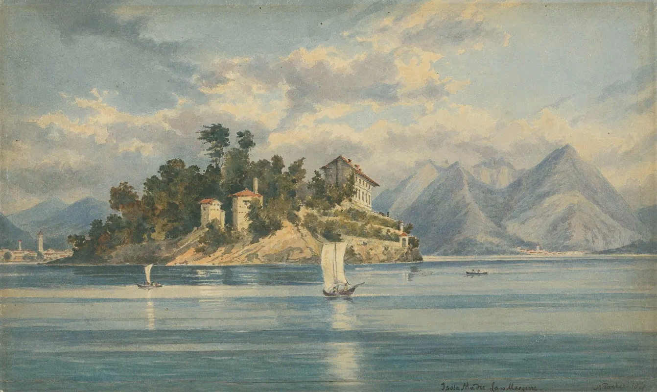 Isola Bella And Lago Maggiore Wall Art by Lady Mary Leighton - High-Resolution Digital Print