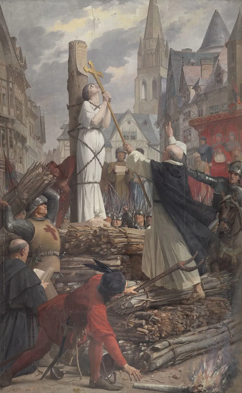 Jeanne Darc Sur Le Bucher Wall Art by Jules-Eugène Lenepveu - High-Resolution Digital Print