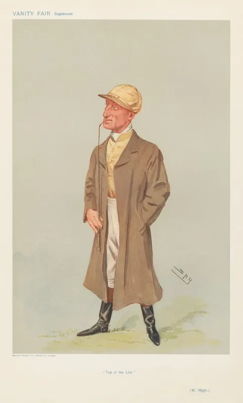 Jockeys Top Of The List William Higgs November 21 1906 Wall Art by Leslie Matthew Ward - High-Resolution Digital Print
