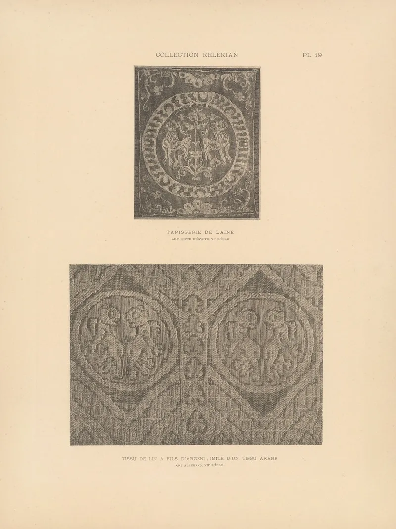 La Collection Kelekian Etoffes Tapis Dorient De Venise Pl 019 Wall Art by Jules Guiffrey - High-Resolution Digital Print