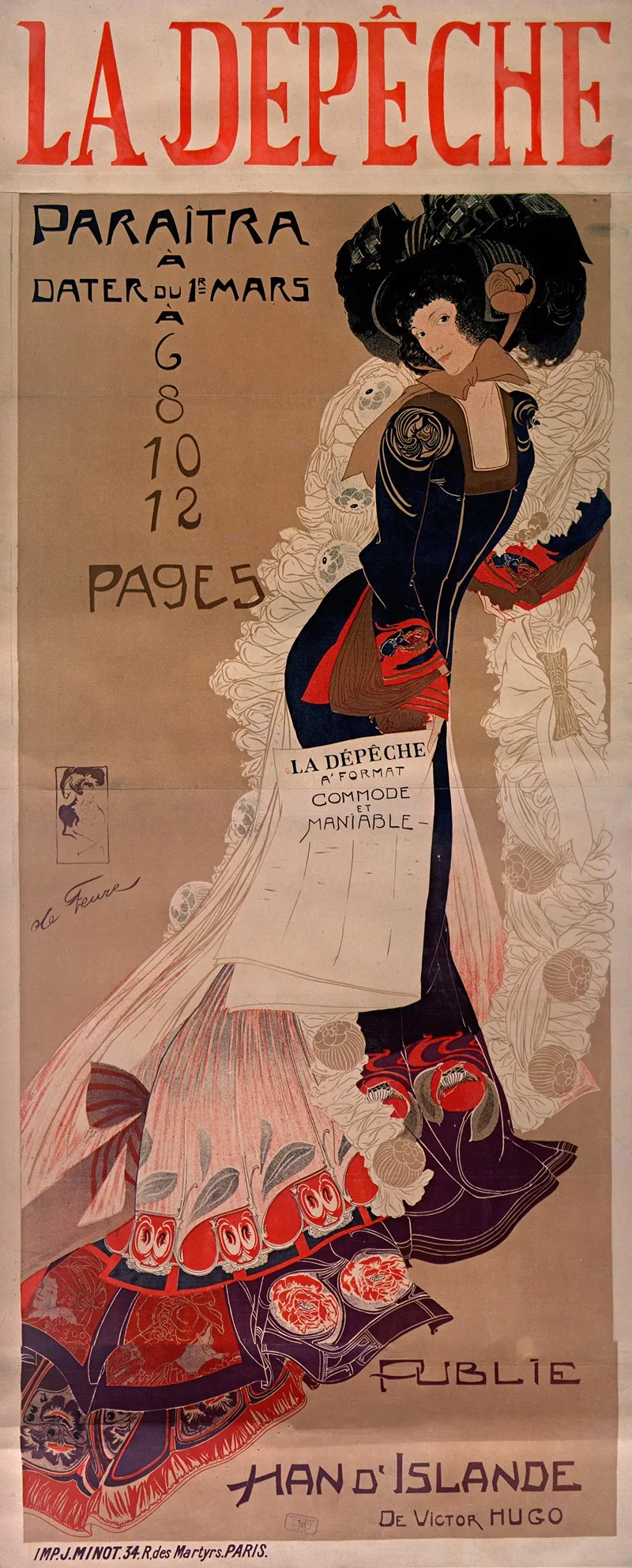 La Depeche Wall Art by Georges de Feure - High-Resolution Digital Print