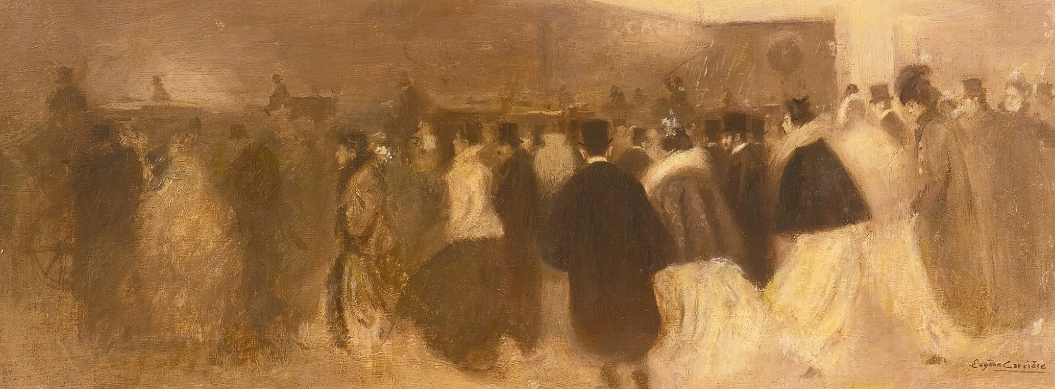 La Sortie Du Theatre Wall Art by Eugène Carriere - High-Resolution Digital Print