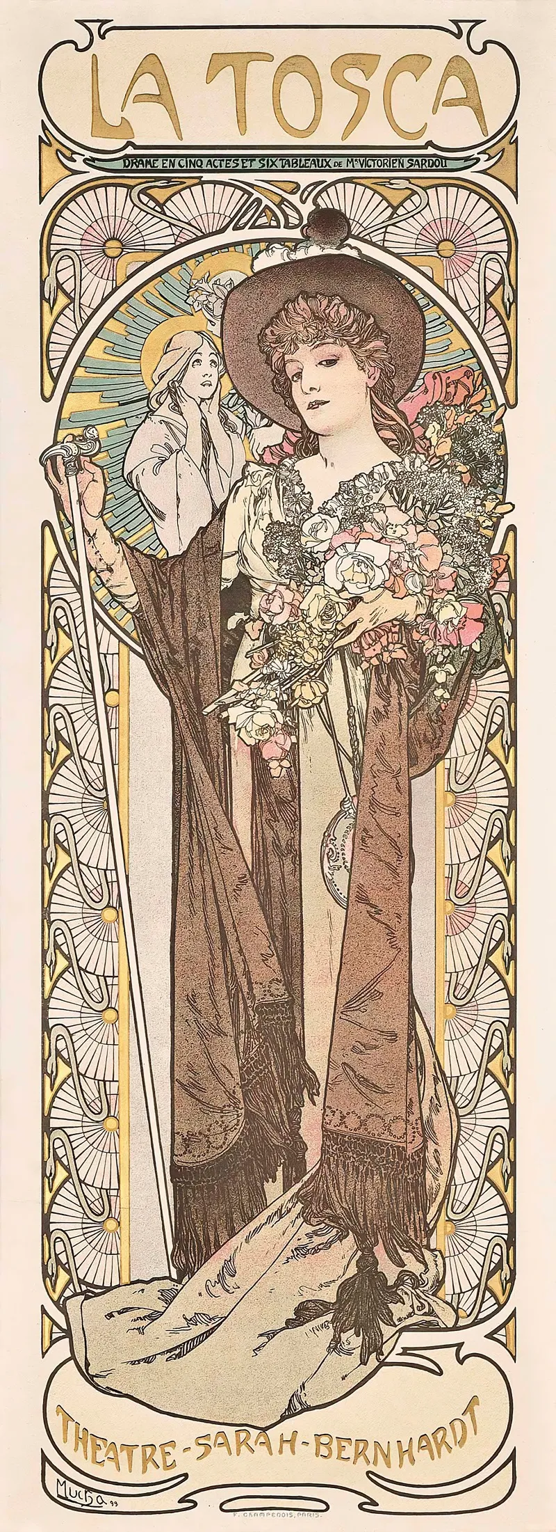 La Tosca Wall Art by Alphonse Mucha - High-Resolution Digital Print