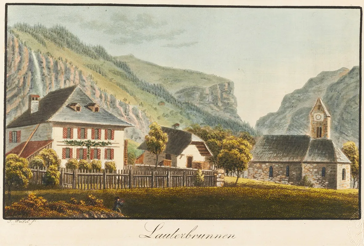 Lauterbrunnen Wall Art by Jakob Samuel Weibel - High-Resolution Digital Print