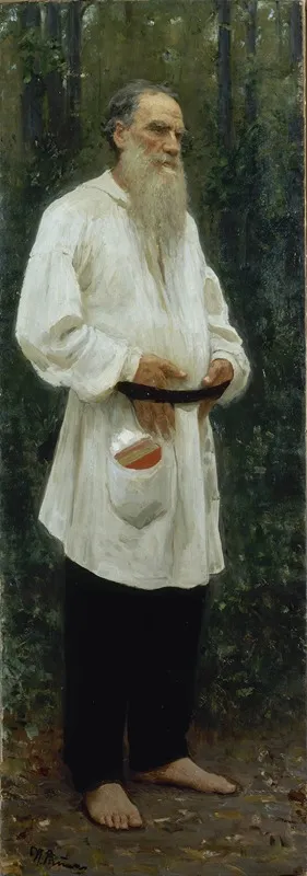 Leo Tolstoy Barefoot Wall Art by Ilya Efimovich Repin - High-Resolution Digital Print