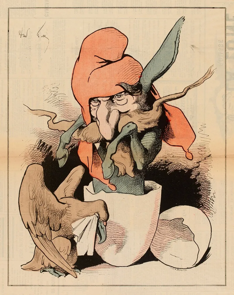 Loeuf De Paques 2 Wall Art by André Gill - High-Resolution Digital Print
