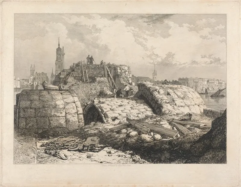 London Bridge Demolition Wall Art by Edward William Cooke - High-Resolution Digital Print