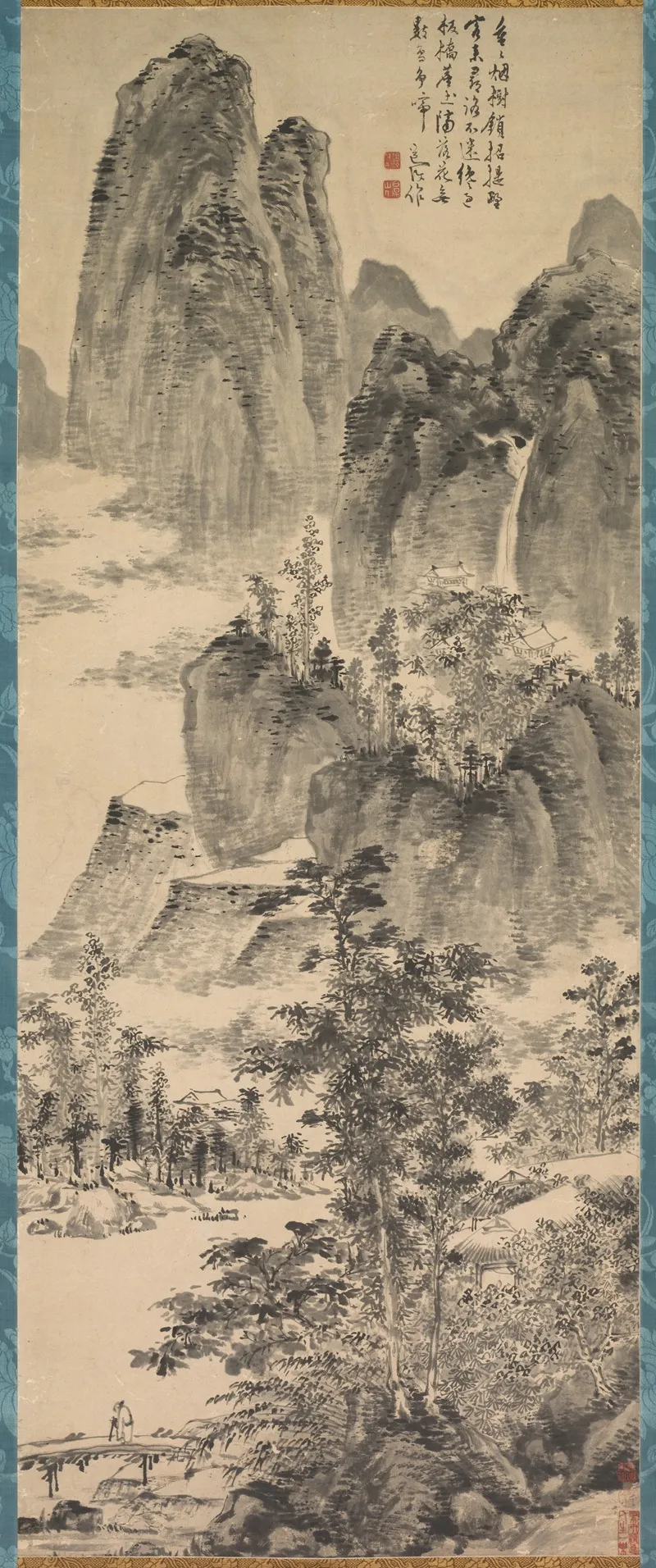 Looking For A Monastery In The Misty Mountains Wall Art by Chen Chun - High-Resolution Digital Print