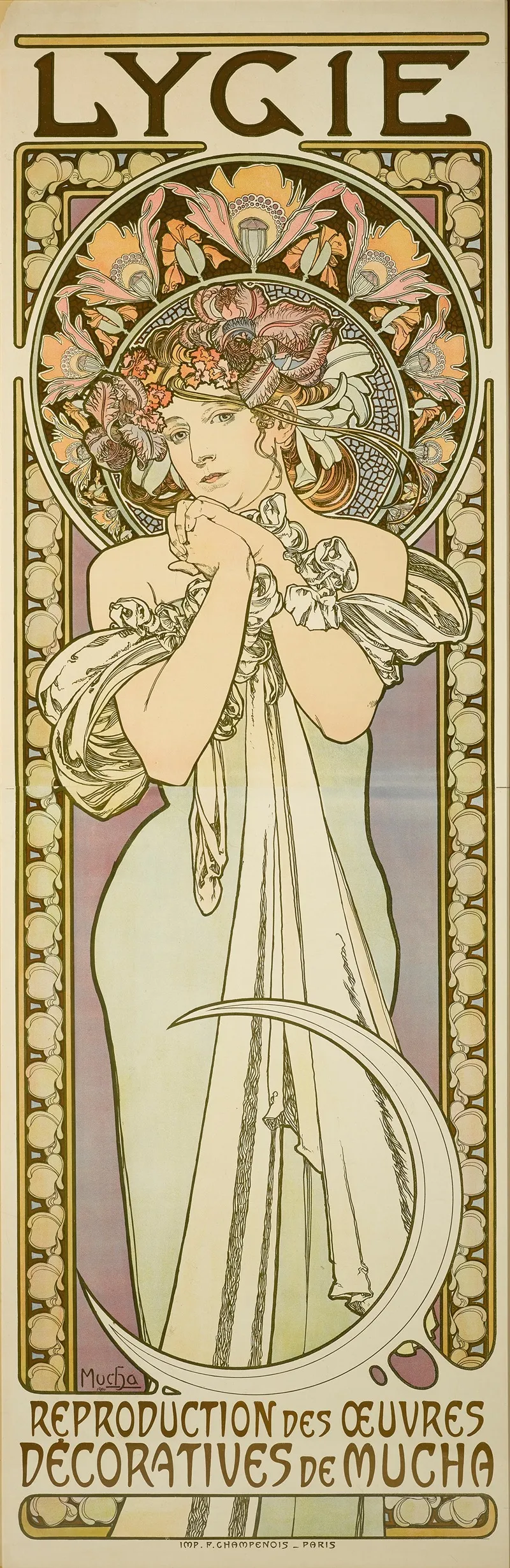 Lygie Wall Art by Alphonse Mucha - High-Resolution Digital Print