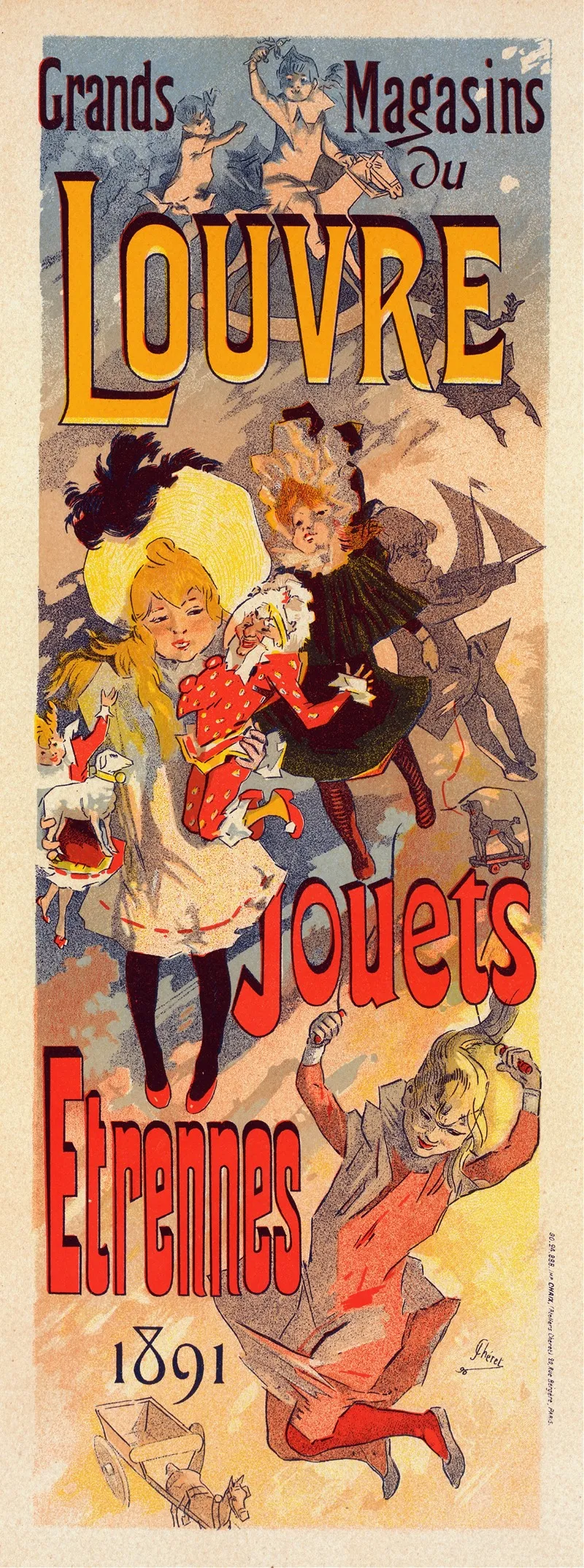 Magasins Du Louvre Wall Art by Jules Chéret - High-Resolution Digital Print