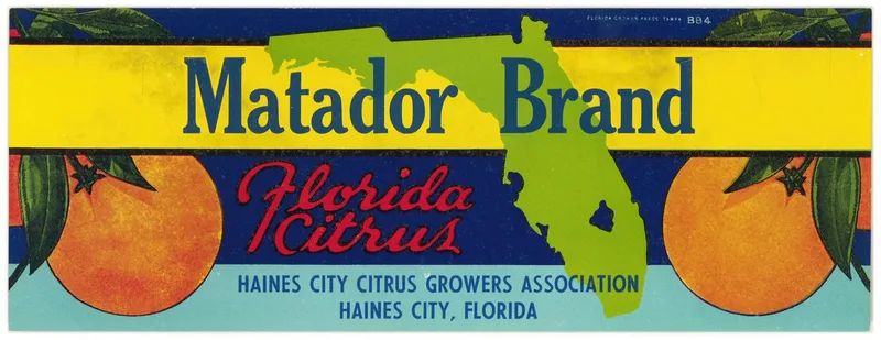 Matador Brand Florida Citrus Label Wall Art by Anonymous - High-Resolution Digital Print