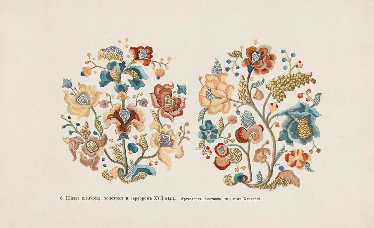 Motivy Ukrainskago Ornamenta Pl 6 Wall Art by Nikolay Samokish - High-Resolution Digital Print