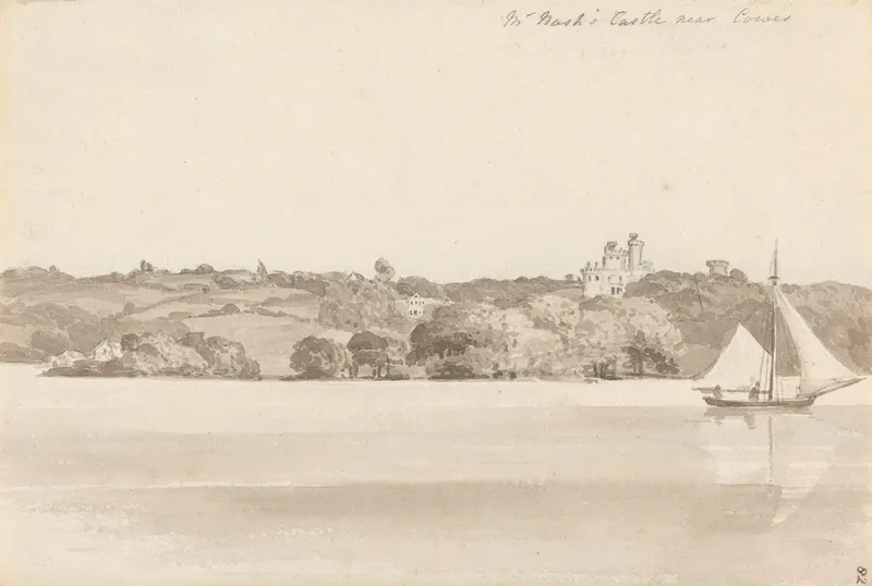 Mr Nashs Castle Near Cowes Wall Art by Elizabeth Christiana Fanshawe - High-Resolution Digital Print