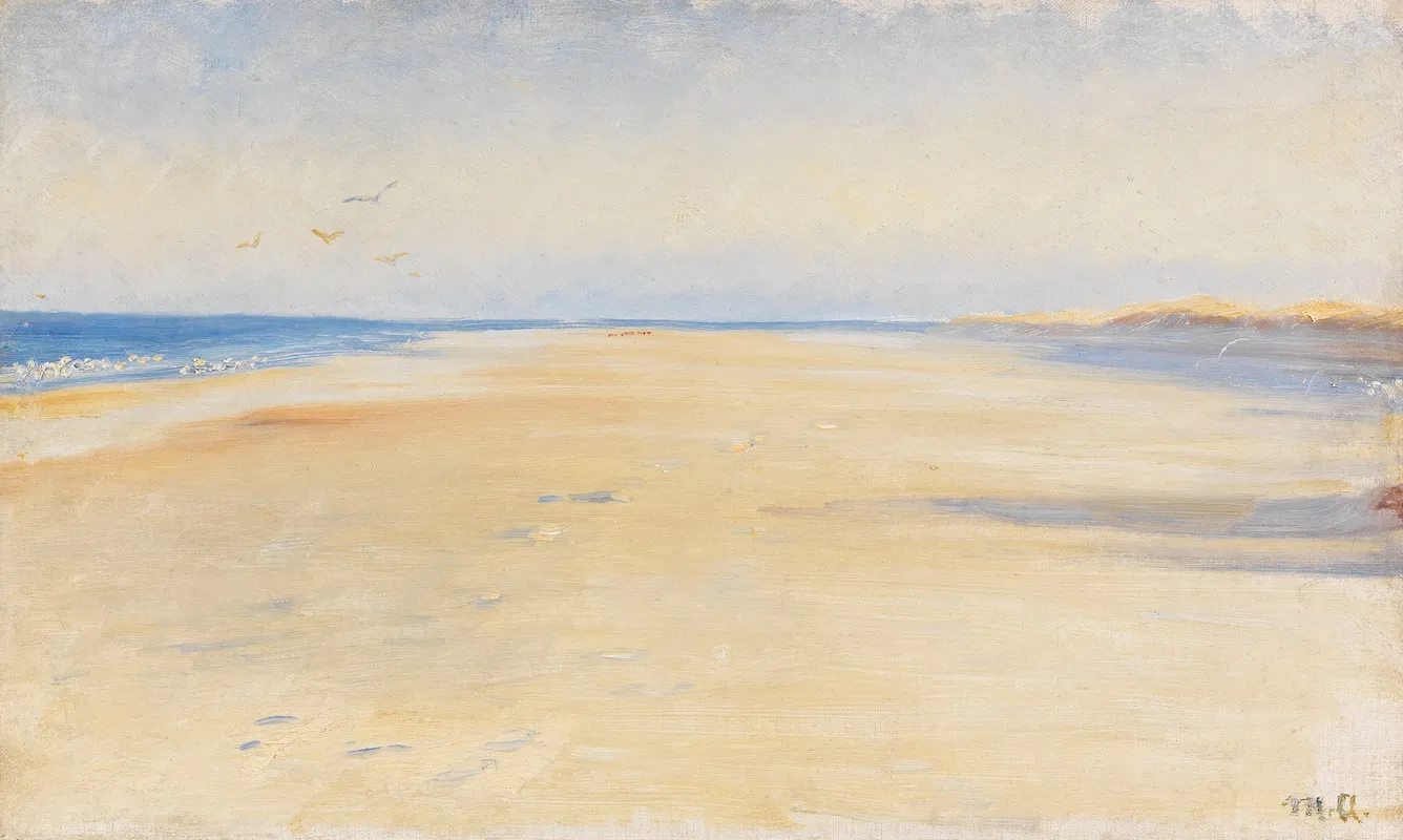 On The Beach At Skagen Wall Art by Michael Peter Ancher - High-Resolution Digital Print