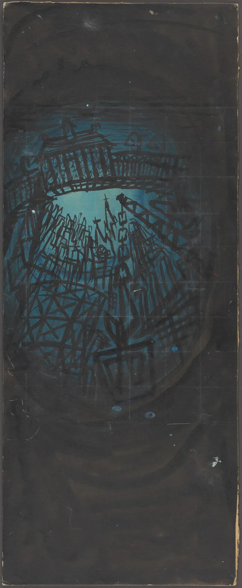 One Third Of A Nation Sketch No 1 Cityscape Wall Art by Howard Bay - High-Resolution Digital Print