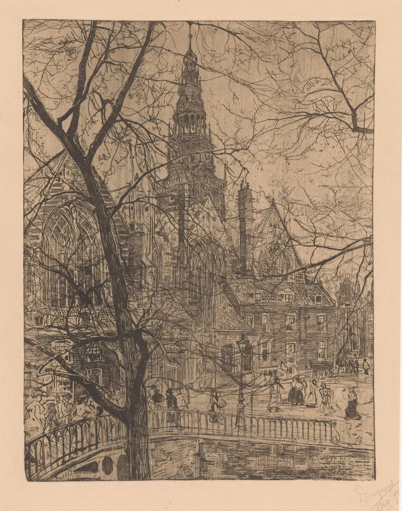 Oude Kerk In Amsterdam Wall Art by Pieter Dupont - High-Resolution Digital Print