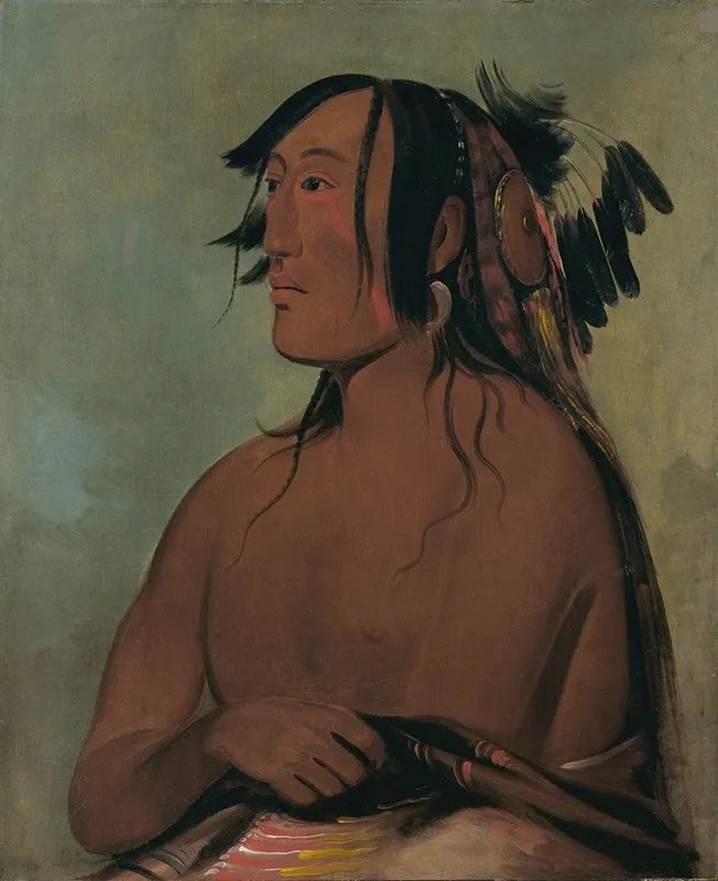 Pa Ris Ka Roo Pa Two Crows The Younger Wall Art by George Catlin - High-Resolution Digital Print