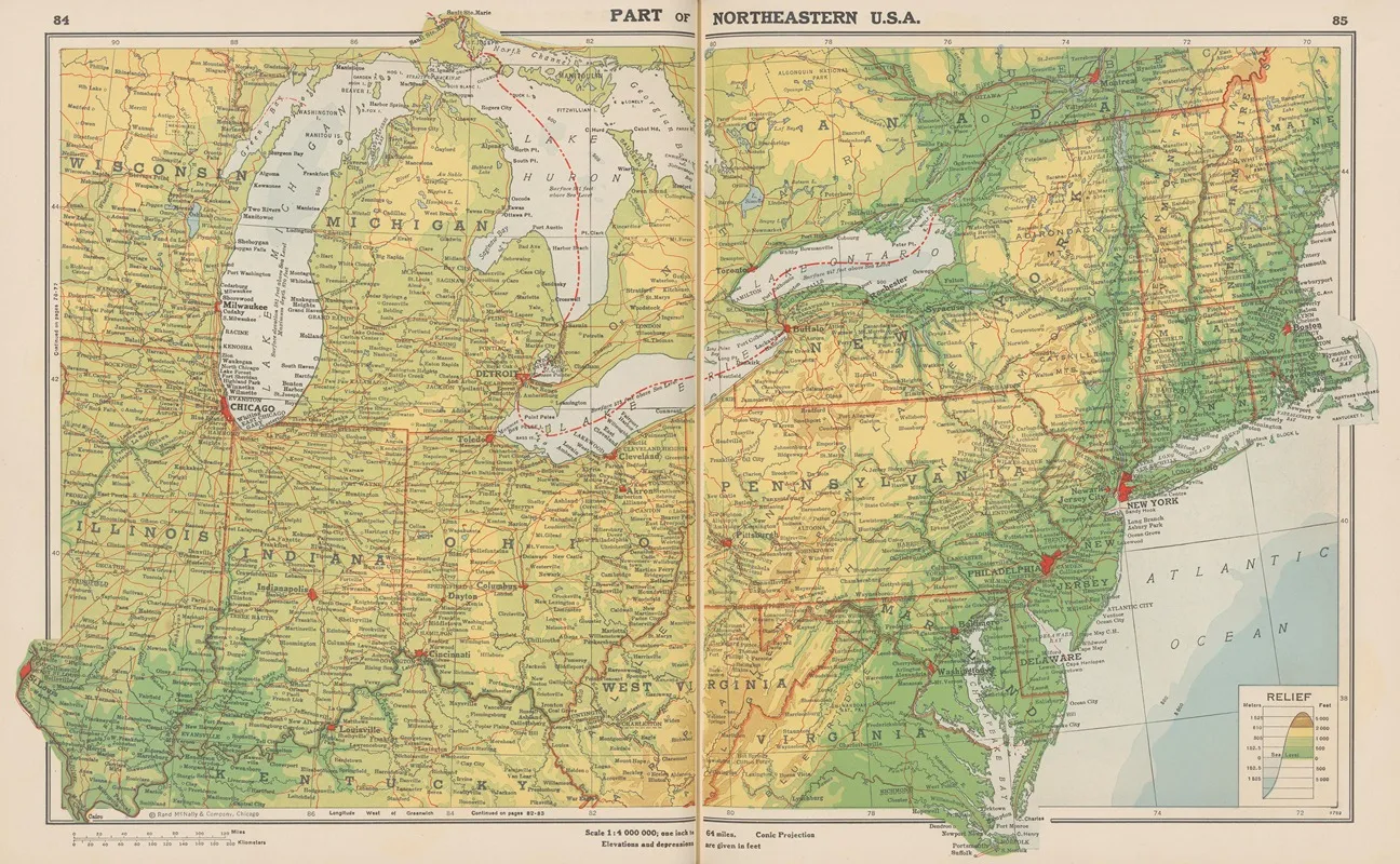 Part Of Northeastern U S A Wall Art by John Paul Goode - High-Resolution Digital Print