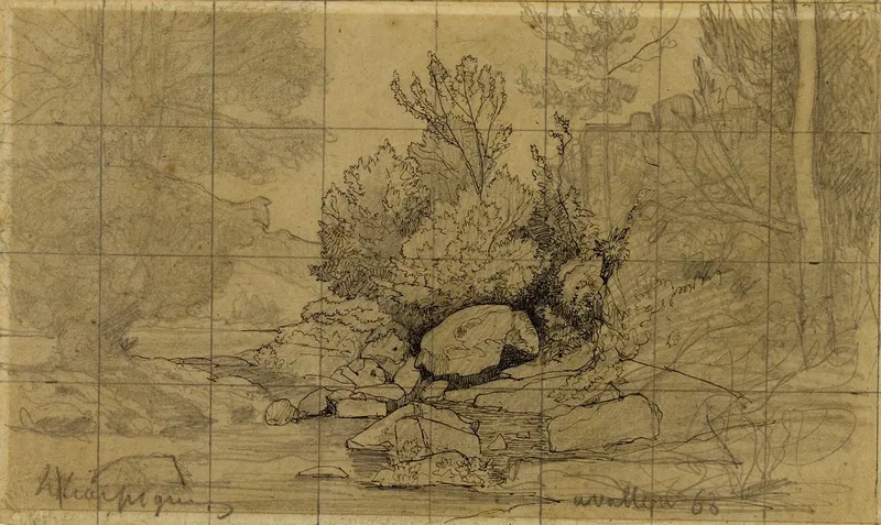 Paysage 95 Wall Art by Henri-Joseph Harpignies - High-Resolution Digital Print