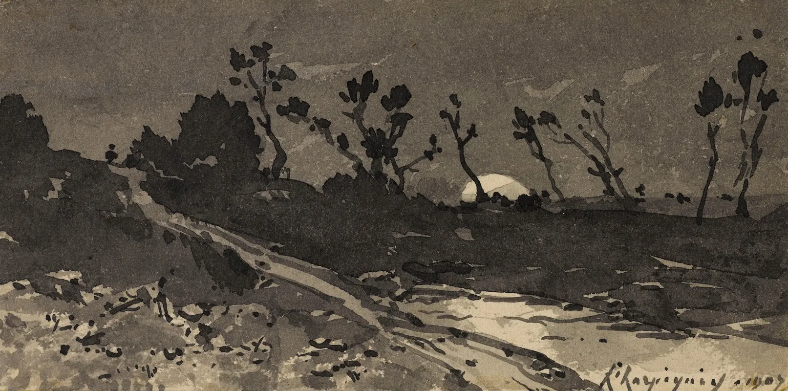 Petit Paysage 4 Wall Art by Henri-Joseph Harpignies - High-Resolution Digital Print