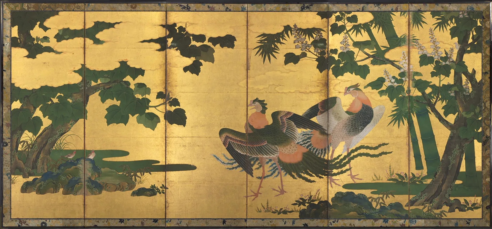 Phoenixes And Paulownia Wall Art by Tosa Mitsuyoshi - High-Resolution Digital Print