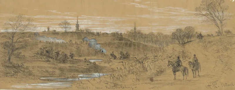 Pickets Near Fredericksburg Wall Art by Alfred Rudolph Waud - High-Resolution Digital Print