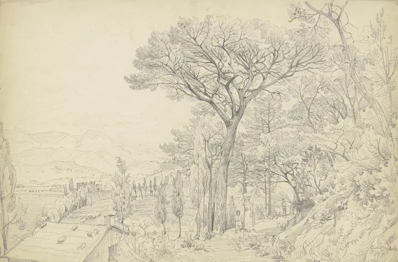 Pines On The Riviera Wall Art by Carl Morgenstern - High-Resolution Digital Print