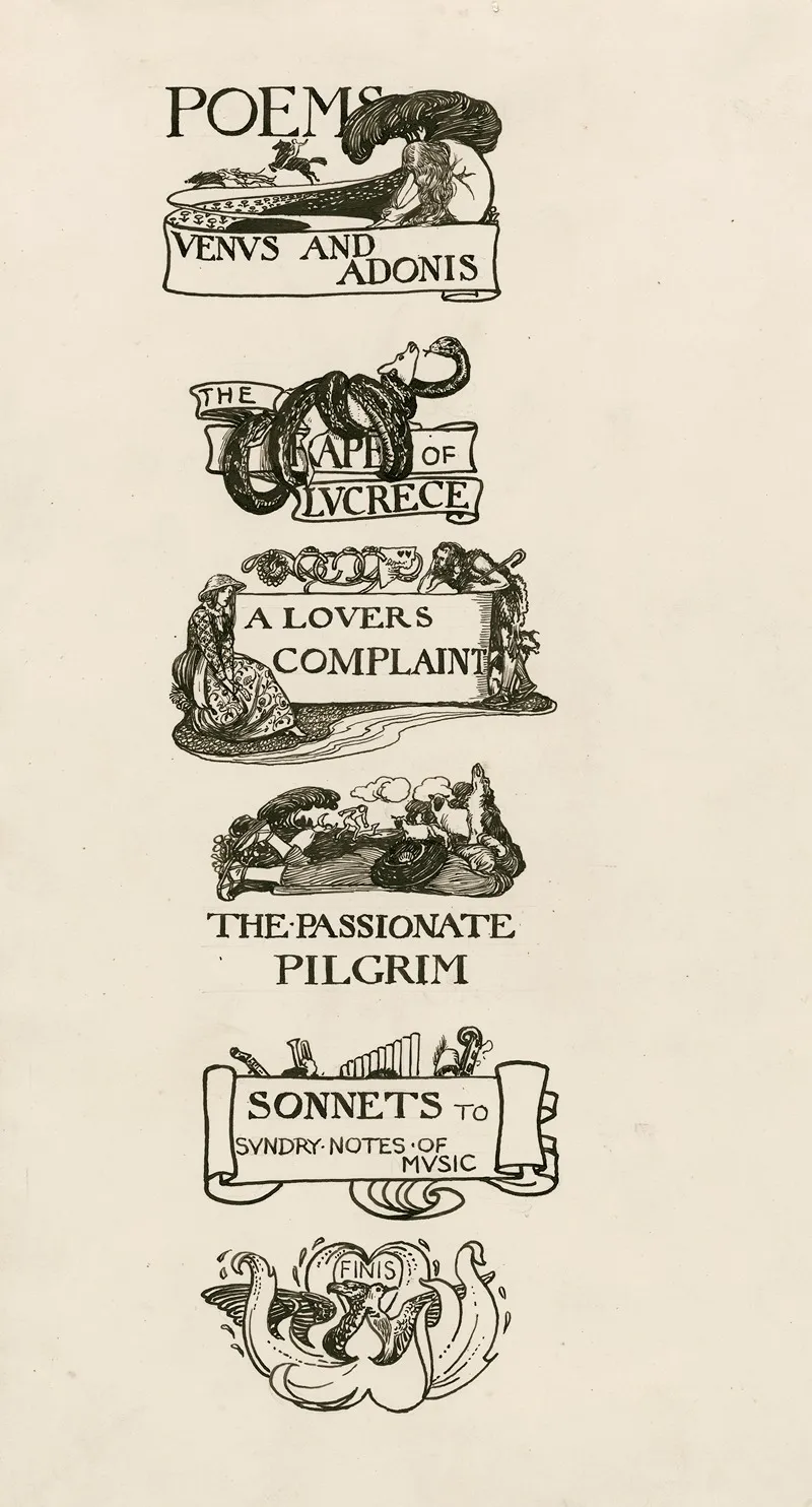 Poems Headings Wall Art by Byam Shaw - High-Resolution Digital Print
