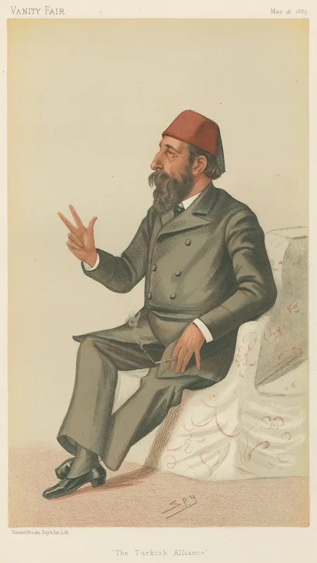 Politicians The Turkish Alliance Hassan Fehmy Pasha 16 May 1885 Wall Art by Leslie Matthew Ward - High-Resolution Digital Print