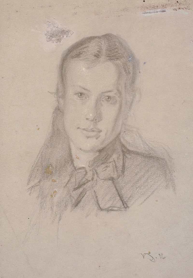 Portraet Af Martha Moller G M Viggo Johansen 1880 Wall Art by Viggo Johansen - High-Resolution Digital Print