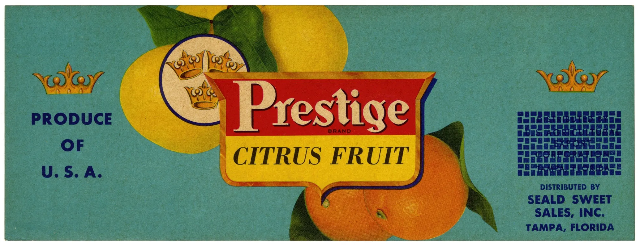 Prestige Brand Citrus Fruit Label Wall Art by Anonymous - High-Resolution Digital Print