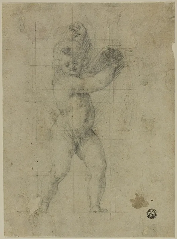 Putto With Raised Arms Wall Art by Cristoforo Roncalli - High-Resolution Digital Print