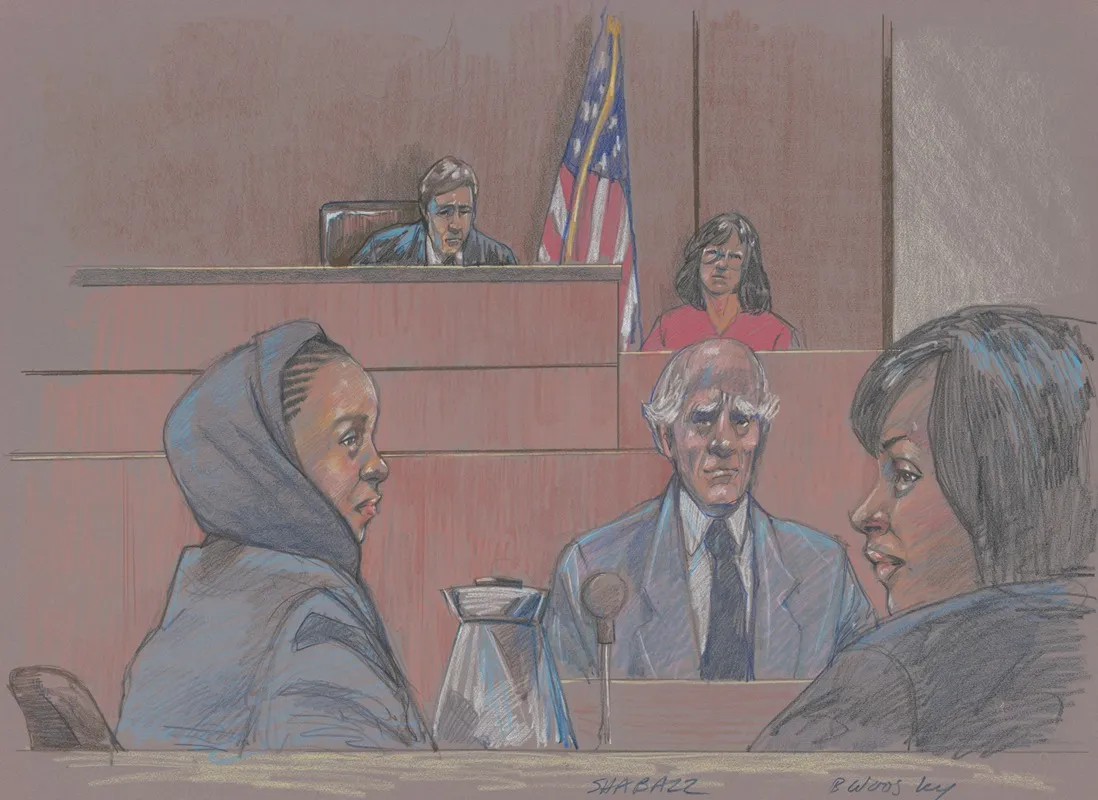 Qubilah Bahiyah Shabazz In Court For Plea Deal In Plot To Assasinate Louis Farrakhan Minneapolis Minnesota Wall Art by Brigitte Woosley - High-Resolution Digital Print