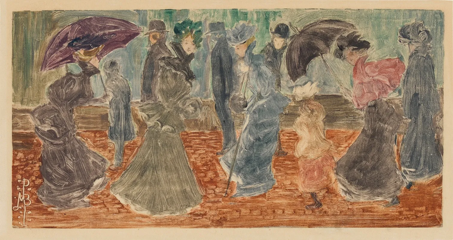 Rainy Day Boston 2 Wall Art by Maurice Prendergast - High-Resolution Digital Print