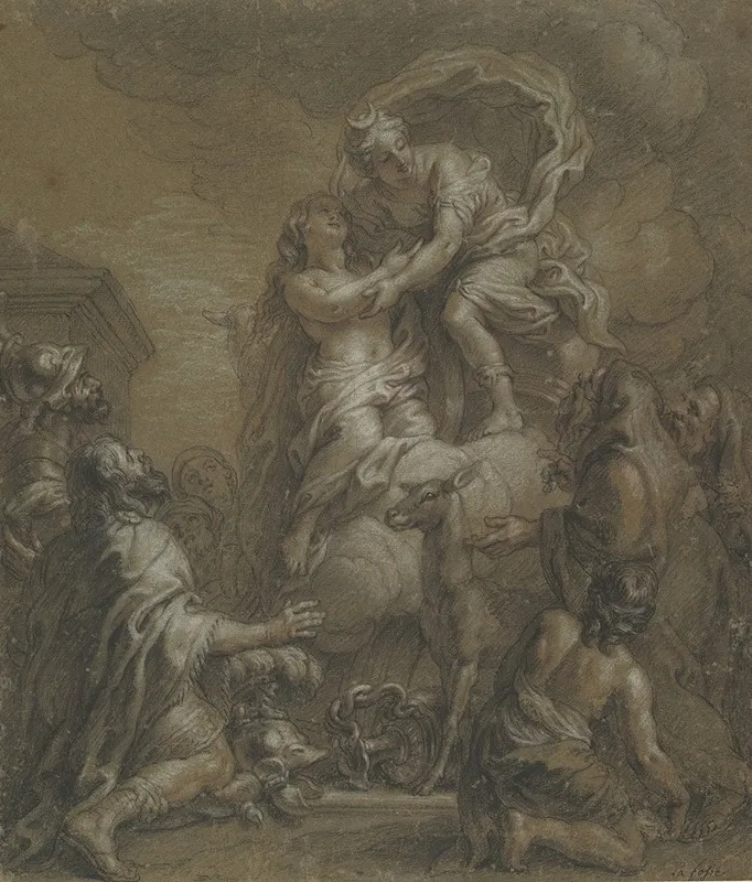 Sacrifice Of Iphigenia Wall Art by Charles De La Fosse - High-Resolution Digital Print