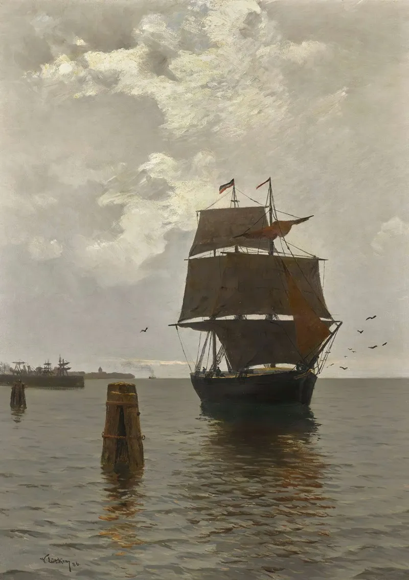Sailing Ships On The Baltic Sea Wall Art by Walter Leistikow - High-Resolution Digital Print