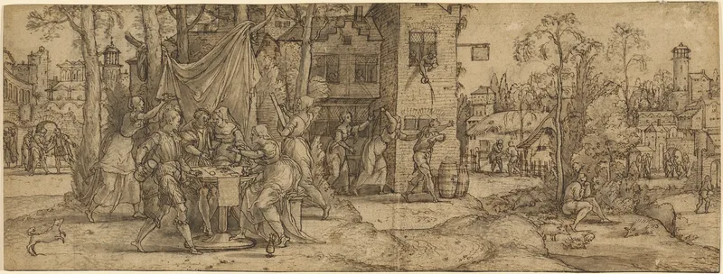Scenes From The Life Of The Prodigal Son Wall Art by Master of Saint Christopher - High-Resolution Digital Print