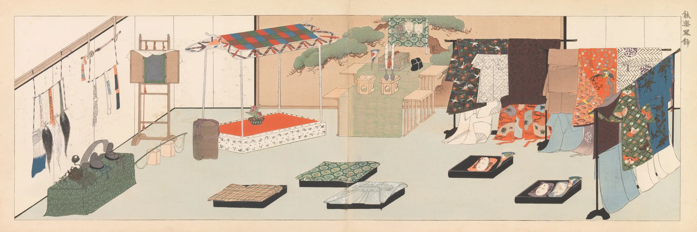 Sixteen Illustrations Of Ancient Ceremonial Displays Pl 10 Wall Art by Furuya Kōrin - High-Resolution Digital Print