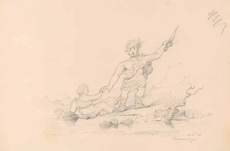 Soldier Rescuing Child Wall Art by Thomas Seir Cummings - High-Resolution Digital Print