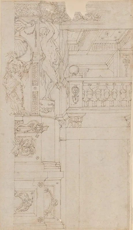 Studies For The Trompe Loeil Decorations Of Palazzo Ducale Palazzo Pitti Florence Wall Art by Agostino Mitelli - High-Resolution Digital Print