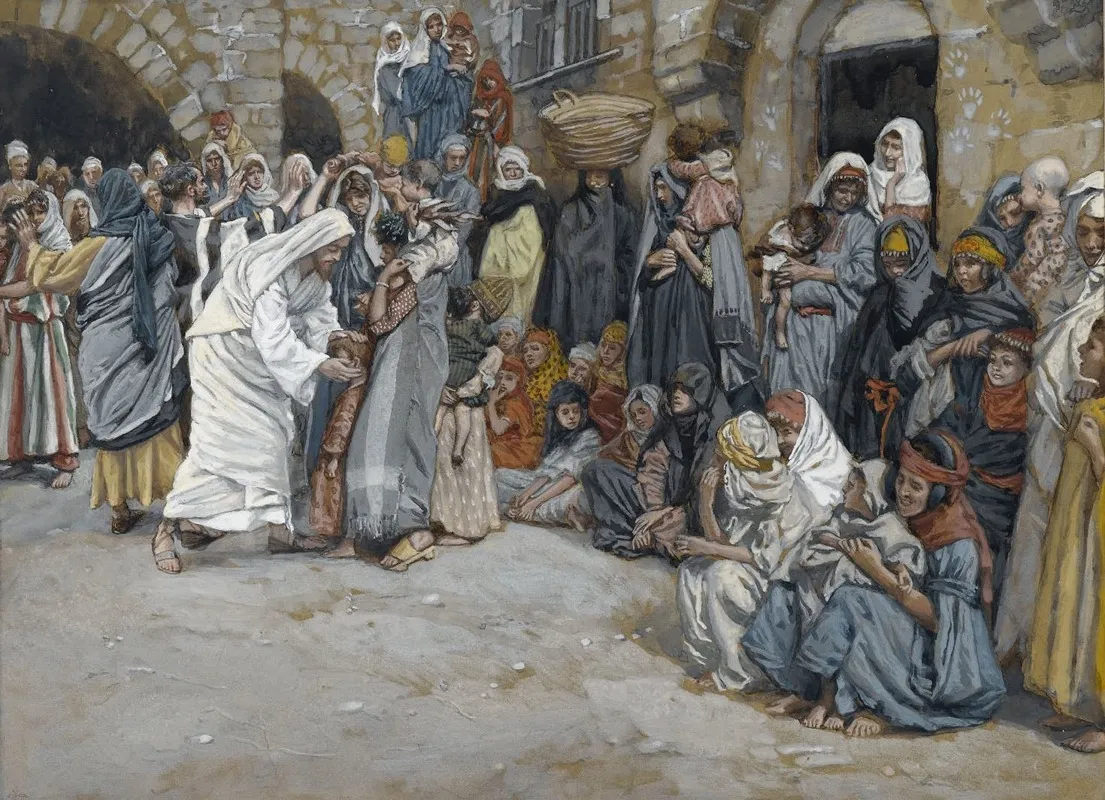 Suffer The Little Children To Come Unto Me 2 Wall Art by James Tissot - High-Resolution Digital Print