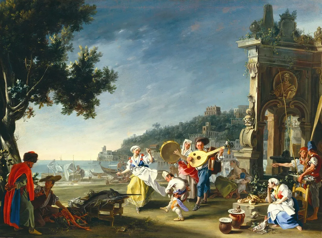 Tarantella At Mergellina Wall Art by Filippo Falciatore - High-Resolution Digital Print