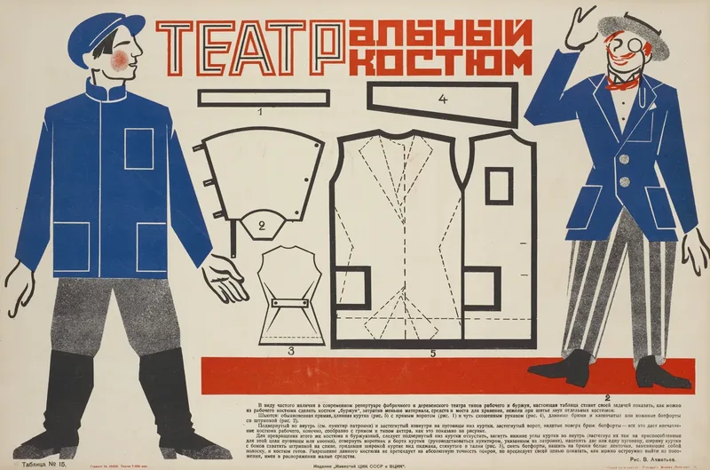 Teatralnyi Kostium Dlia Muzhchin Ris V Akhmetev Tablitsa No 15 Wall Art by I͡Akov Aleksandrovich Tugendkholʹd - High-Resolution Digital Print