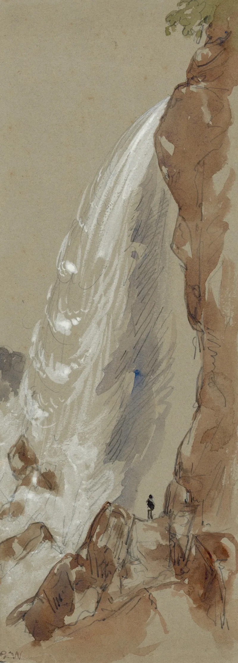 The American Falls From The Cave Of The Winds Wall Art by George Wallis - High-Resolution Digital Print