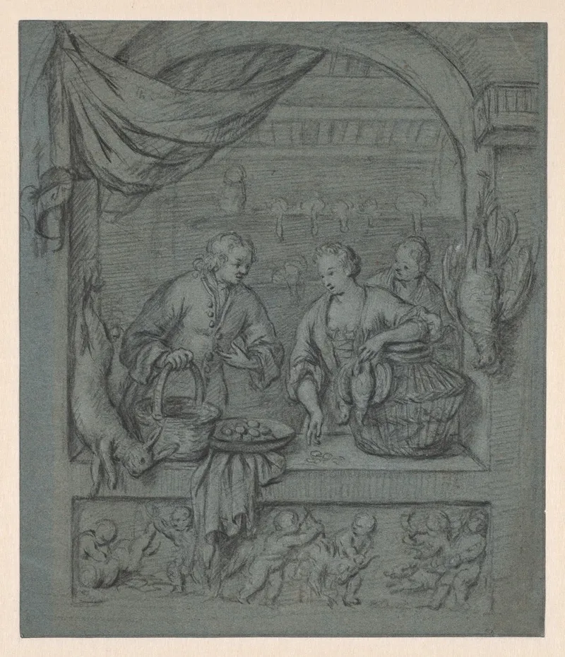 The Bird Seller Wall Art by Willem Van Mieris - High-Resolution Digital Print