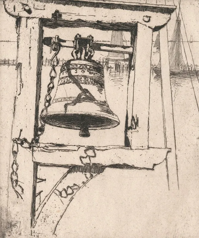 The Dijk Bell Volendam Wall Art by Sir Frank Short - High-Resolution Digital Print