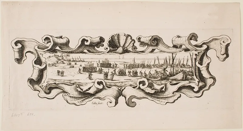 The Landing Of Troops Wall Art by Jacques Callot - High-Resolution Digital Print